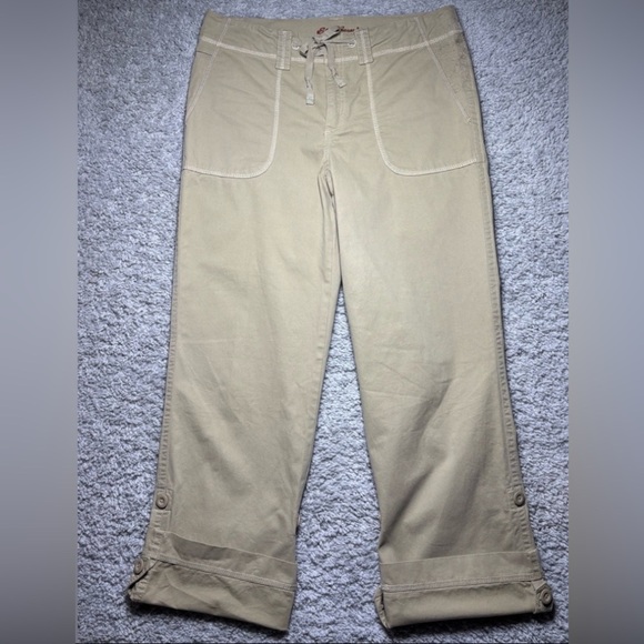 Eddie Bauer Pants Womens 8 Convertible Hiking Embroidered Flap Casual Outdoors - Picture 1 of 9